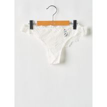 UNDIZ - Tanga blanc en polyamide - Femme - Taille 34 - Modz