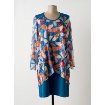 GREGORY PAT - Robe mi-longue bleu en polyester - Femme - Taille 54 - Modz