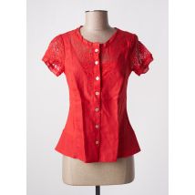 MALOKA - Chemisier rouge en coton - Femme - Taille 36 - Modz
