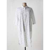 ZHENZI - Robe mi-longue blanc en coton - Femme - Taille 50 - Modz
