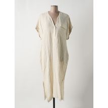 O'MER - Robe mi-longue beige en lin - Femme - Taille 36 - Modz