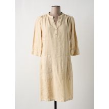SIGNE NATURE - Robe mi-longue beige en lin - Femme - Taille 42 - Modz
