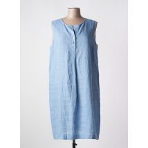 LA FEE MARABOUTEE - Robe mi-longue bleu en lin - Femme - Taille 46 - Modz