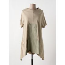NUOVO BORGO - Tunique manches courtes beige en coton - Femme - Taille 40 - Modz