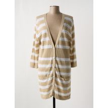 WOM & NOW - Gilet manches longues beige en lin - Femme - Taille 42 - Modz