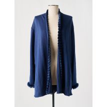 MAILLE DE LUXE - Gilet manches longues bleu en viscose - Femme - Taille 38 - Modz