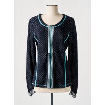 BASLER - Gilet manches longues bleu en coton - Femme - Taille 38 - Modz