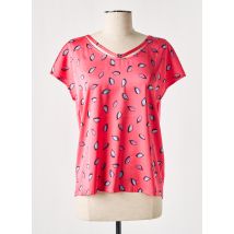 COMMA - T-shirt rose en polyester - Femme - Taille 38 - Modz
