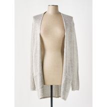 FABER - Gilet manches longues gris en coton - Femme - Taille 46 - Modz