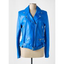 INTUITION - Veste en cuir bleu en cuir d'agneau - Femme - Taille 46 - Modz