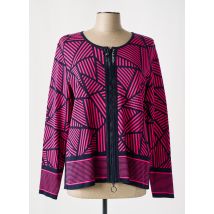 FABER - Gilet manches longues rose en coton - Femme - Taille 46 - Modz