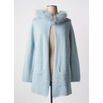 PASSIONI - Gilet manches longues bleu en viscose - Femme - Taille 44 - Modz