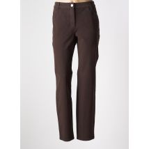 BASLER - Pantalon slim marron en coton - Femme - Taille 46 - Modz