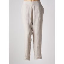 NUOVO BORGO - Pantalon droit beige en lin - Femme - Taille 40 - Modz