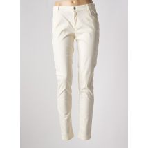 AKELA KEY - Pantalon slim beige en coton - Femme - Taille 40 - Modz