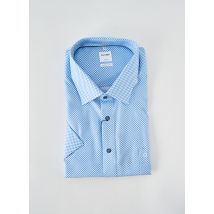 OLYMP - Chemise manches courtes bleu en coton - Homme - Taille 4XL - Modz