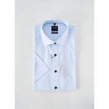 OLYMP - Chemise manches courtes bleu en coton - Homme - Taille M - Modz