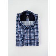 BEGGA - Chemise manches longues bleu en coton - Homme - Taille 4XL - Modz