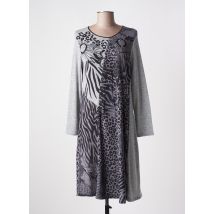 KALISSON - Robe mi-longue gris en polyester - Femme - Taille 40 - Modz