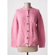 BARILOCHE - Gilet manches longues rose en acrylique - Femme - Taille 36 - Modz