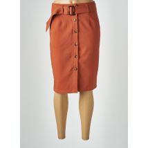 GRACE & MILA - Jupe mi-longue orange en polyester - Femme - Taille 36 - Modz