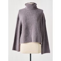 SAMSOE & SAMSOE - Pull col roulé gris en alpaga - Femme - Taille 32 - Modz