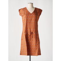 COTON DU MONDE - Robe courte orange en viscose - Femme - Taille 42 - Modz