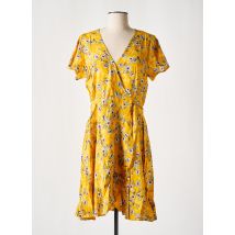 COTON DU MONDE - Robe mi-longue jaune en viscose - Femme - Taille 38 - Modz