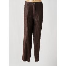BARBARA LEBEK - Pantalon droit marron en lin - Femme - Taille 52 - Modz