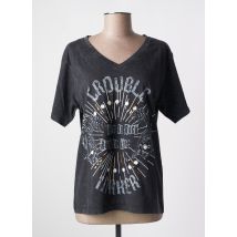 ROSE GARDEN - T-shirt gris en coton - Femme - Taille 34 - Modz