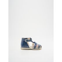 BOPY - Sandales/Nu pieds bleu en cuir - Fille - Taille 18 - Modz