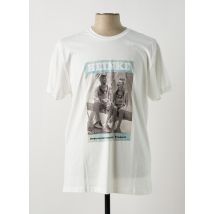 BASK IN THE SUN - T-shirt blanc en coton - Homme - Taille XL - Modz