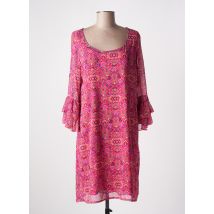 MULTIPLES - Robe mi-longue rose en polyester - Femme - Taille 40 - Modz
