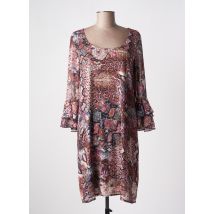 MULTIPLES - Robe mi-longue marron en polyester - Femme - Taille 52 - Modz