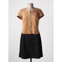 MULTIPLES - Robe courte marron en polyester - Femme - Taille 42 - Modz