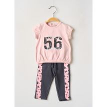 BABY BOL - Ensemble pantalon rose en coton - Fille - Taille TU - Modz