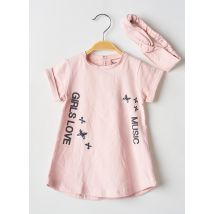 BABY BOL - Robe mi-longue rose en coton - Fille - Taille TU - Modz