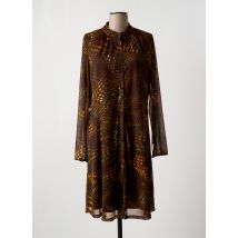 SANDWICH - Robe mi-longue marron en polyester - Femme - Taille 40 - Modz