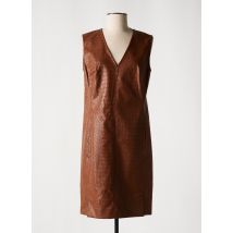 ANA SOUSA - Robe courte marron en polyurethane - Femme - Taille 38 - Modz