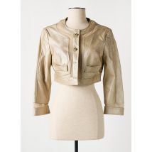 EDAS - Veste simili cuir beige en polyurethane - Femme - Taille 38 - Modz