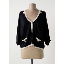 LEWINGER - Gilet manches longues bleu en coton - Femme - Taille 42 - Modz