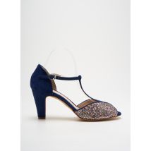 REQINS - Escarpins bleu en cuir - Femme - Taille 40 - Modz