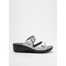 MOBILS - Mules/Sabots argent en cuir - Femme - Taille 36 - Modz