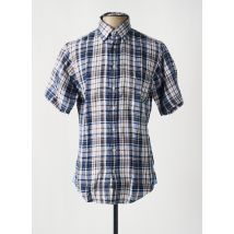 FYNCH-HATTON - Chemise manches courtes bleu en lin - Homme - Taille S - Modz