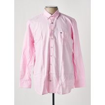 FYNCH-HATTON - Chemise manches longues rose en coton - Homme - Taille XXL - Modz