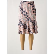 MULTIPLES - Jupe mi-longue rose en viscose - Femme - Taille 40 - Modz