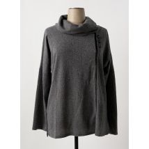MULTIPLES - Pull gris en polyester - Femme - Taille 50 - Modz
