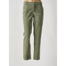 ANNA MONTANA - Pantalon slim vert en coton - Femme - Taille 48 - Modz
