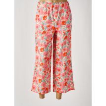 C'EST BEAU LA VIE - Pantalon 7/8 rose en lin - Femme - Taille 36 - Modz