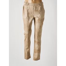 HALOGENE - Pantalon slim beige en polyester - Femme - Taille 42 - Modz